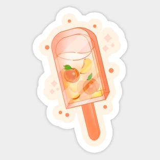 Peach Ice Pop Sticker